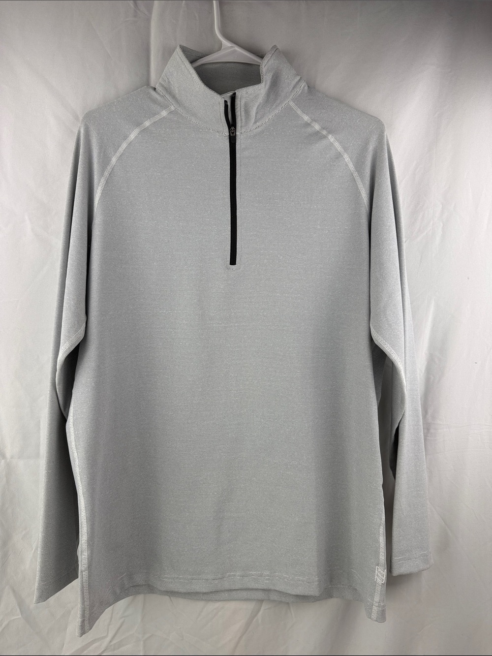 ZYIA Active Junior’s Size Large Light Gray Pearl Premium Performance  1/4 Zip